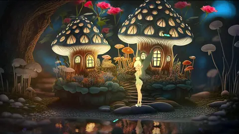 Dancing Fairy Mushroom Houses