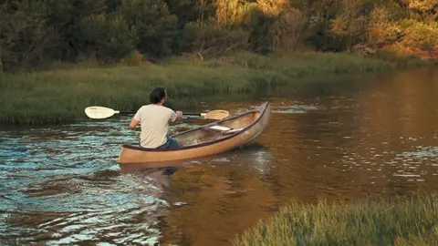 Paddling A Canoe