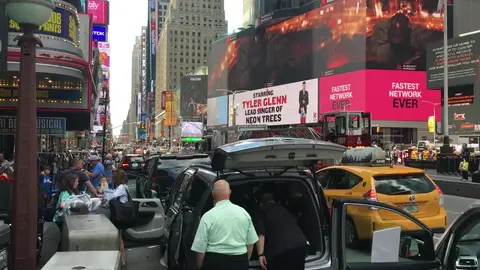 Fire Truck In New York Traffic