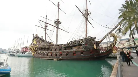 A Spanish Galleon at Genoa Old