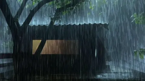 Precious home in a rain storm
