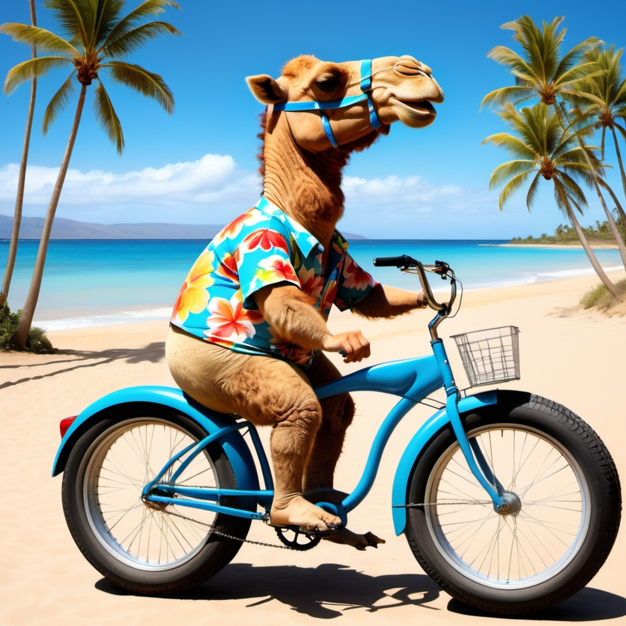 Image jigsaw puzzle titled Camel on a Fat Tire