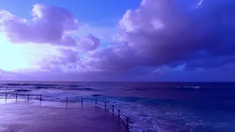 Ocean Waves at Sunset