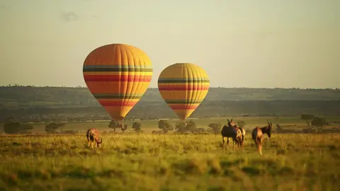Hot Air Balloon over Africa