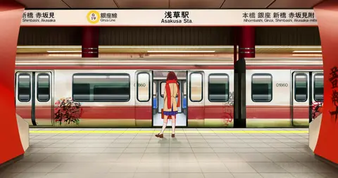 Catching the train Anime